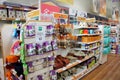 Bird Pet Products in a pet supermarket. Royalty Free Stock Photo